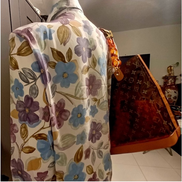 BLOUSE BLUE PURPLE 2X NWT $49 Top - Picture 5 of 6